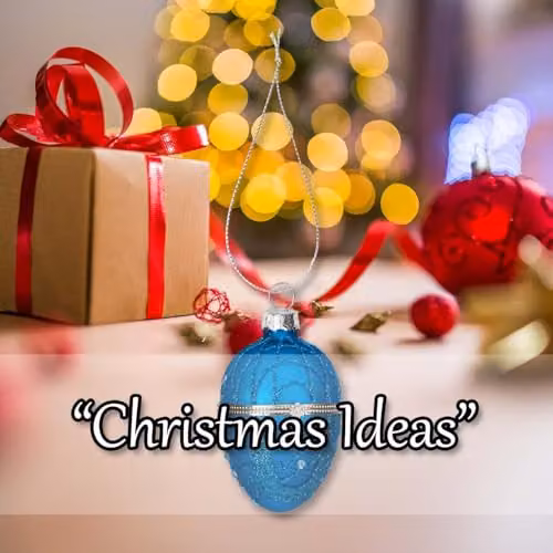 VFM e-Store Blue Glass Oval Egg Christmas Hanging Decoration, H: 11 cm, W: 7 cm – 4