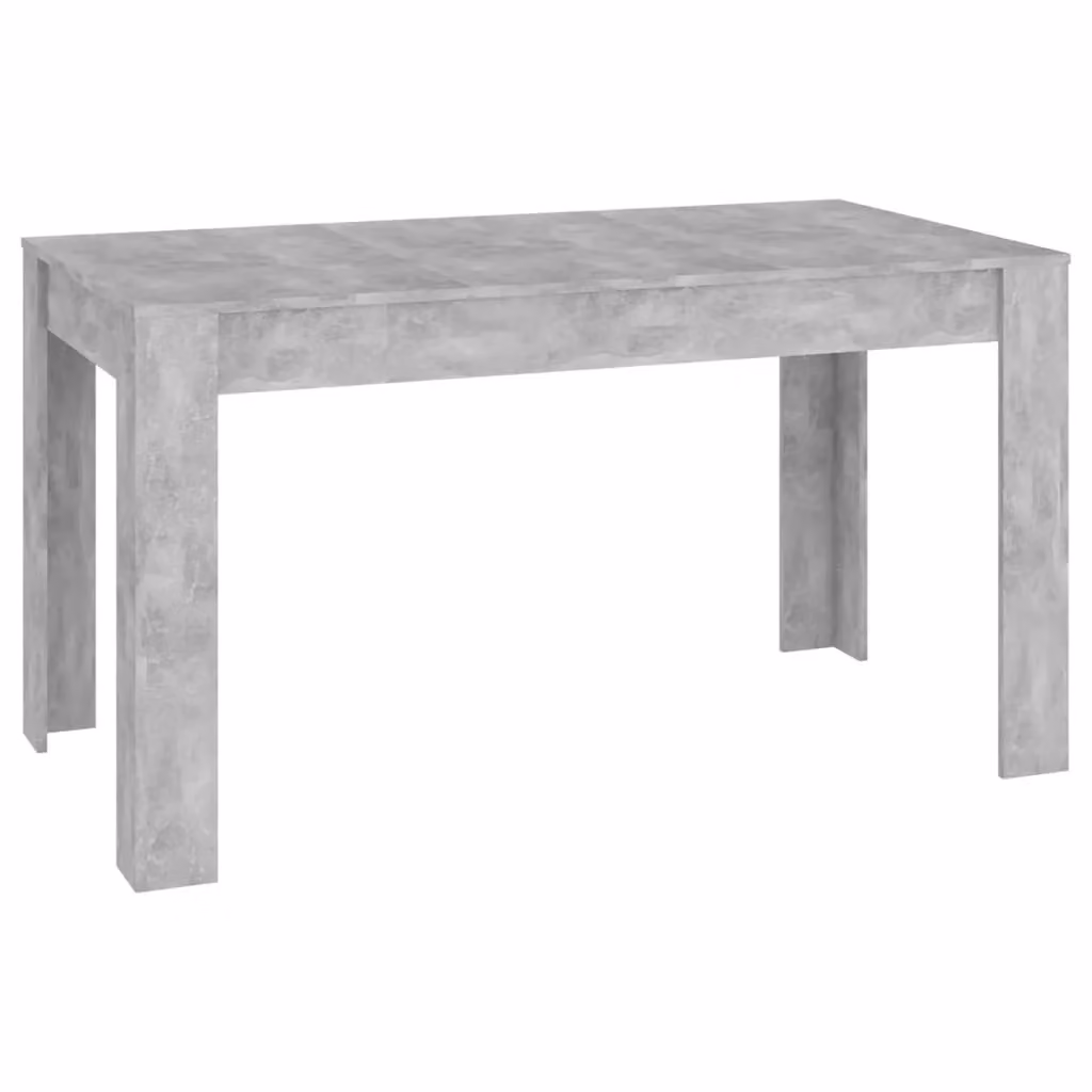 Berkfield Home Modern Rectangular Dining Table in Concrete Grey, W/D/H: 140 x 74.5 x 76 cm – 2