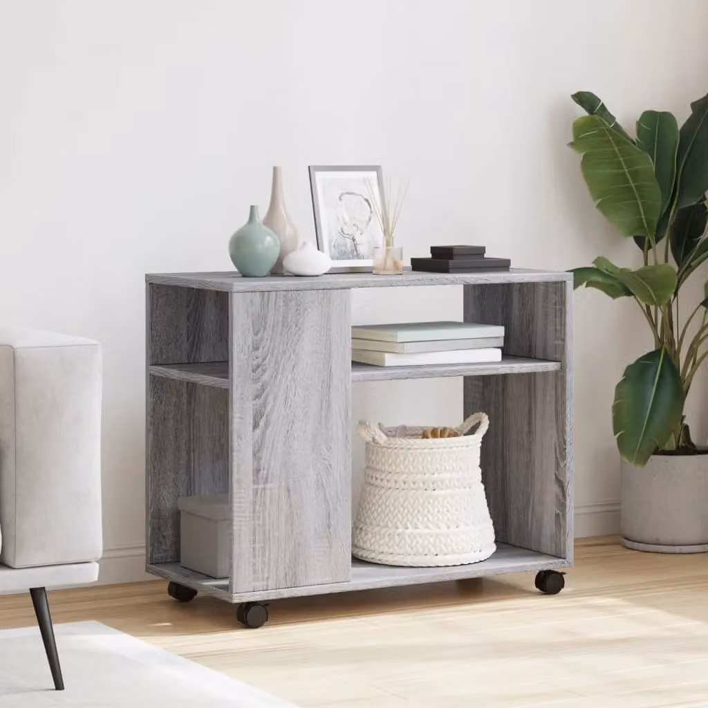 Berkfield Home Grey Sonoma Side Table with Castors, W/D/H: 70 x 35 x 60 cm – 3