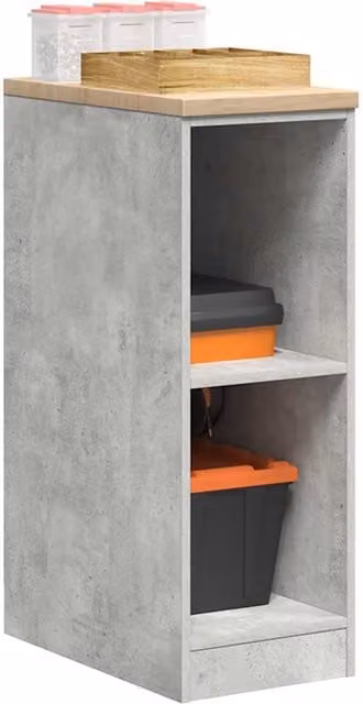 Berkfield Home Garage Storage Cabinet in Concrete Grey, Solid Pine Wood, W/D/H: 30 x 51 x 85 cm – 1