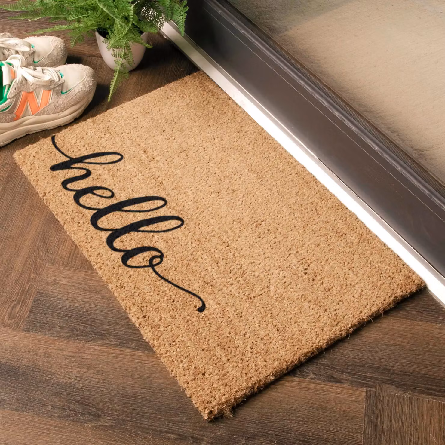 Artsy Mats Hello Doormat in Brown, W: 60 cm, D: 40 cm – 2