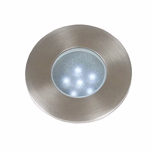 Netlighting Linea Verdace Round Recessed LED Outdoor Floor and Decking Light in Grey Aluminium with IP67 Rating