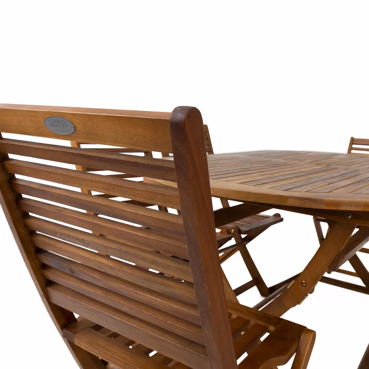 Charles Bentley 7 Piece FSC Acacia Wood Garden Dining Set with Oval Table and 6 Chairs in Natural Brown, W/D/H: 150 x 85 x 87.5 cm – 3