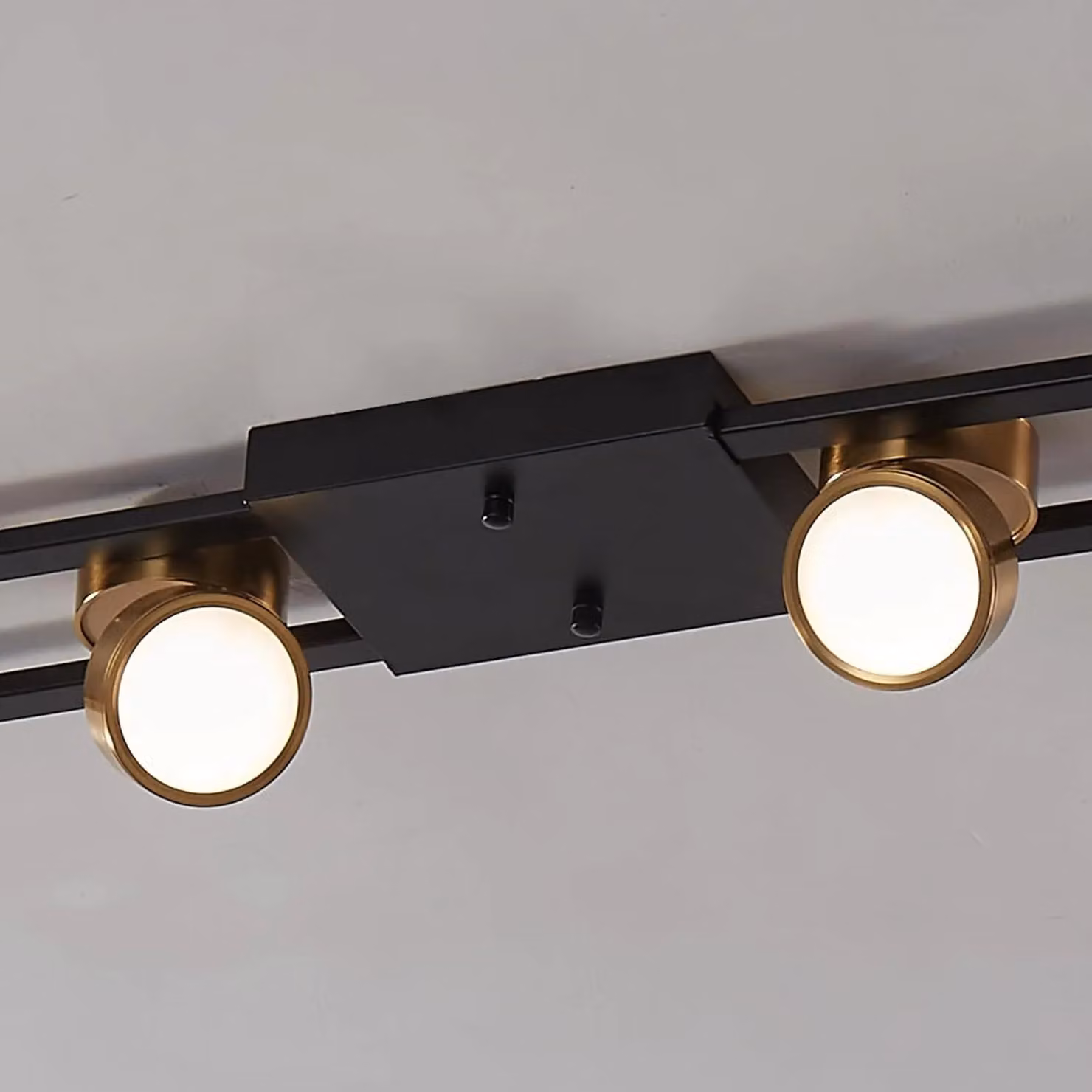 Garwarm Modern Dimmable LED Ceiling Light in Black and Gold/Brass for Living Rooms – 4
