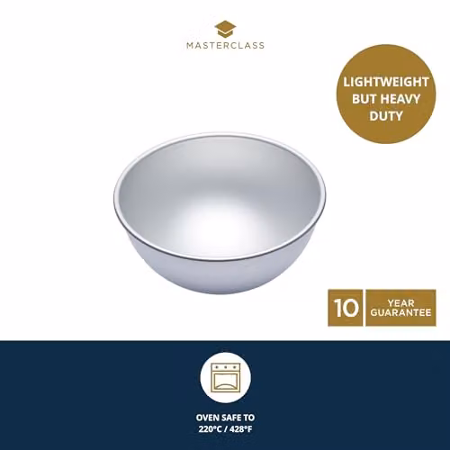 MasterClass Silver Anodised Aluminium Hemisphere Cake Tin, 20 cm, Grey – 3