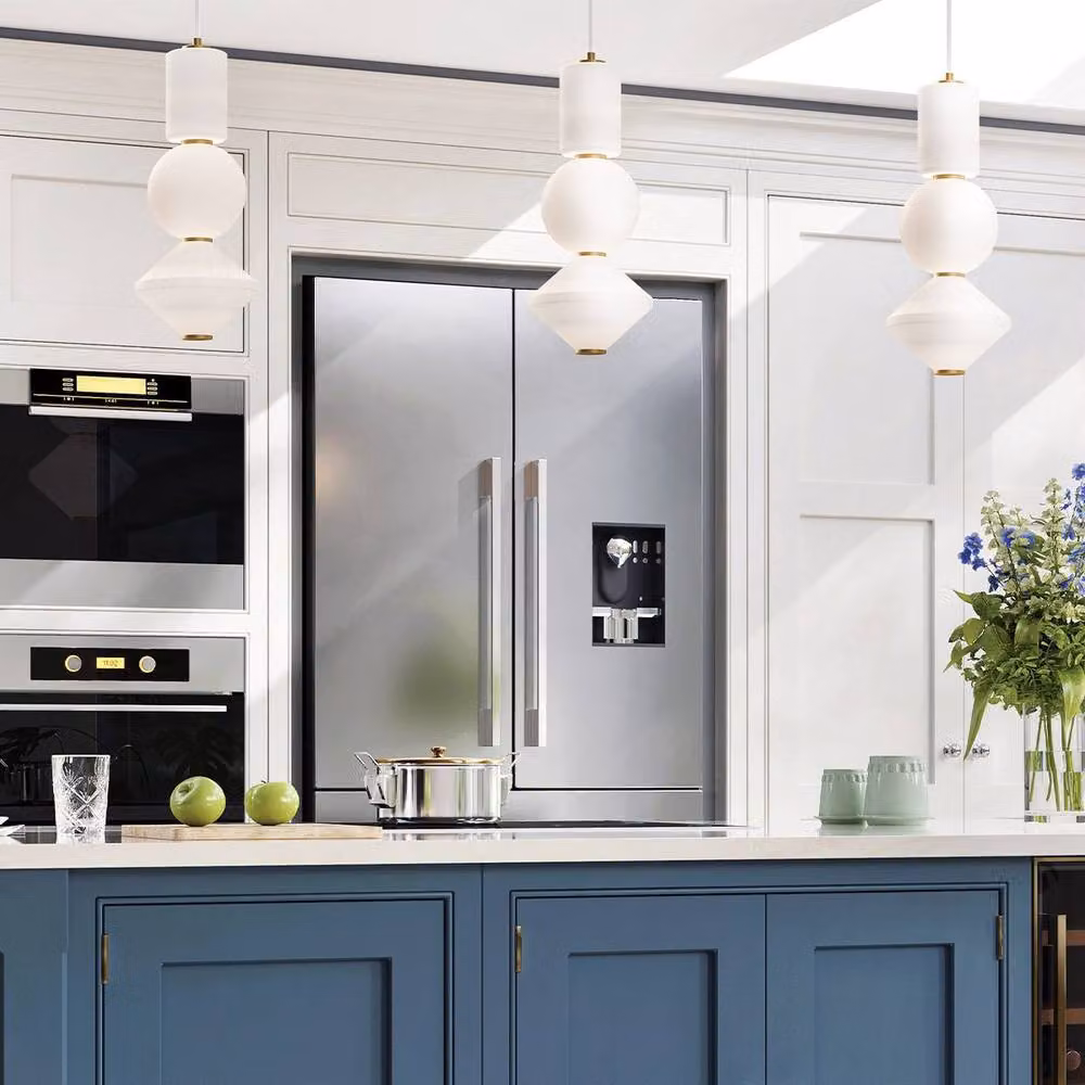 Netlighting Alora Mood Bijou LED Slim Pendant in Gold/Brass with 3000K Warm White Light – 2