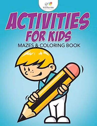 Kreative Kids Activities For Kids Mazes and Colouring Book, Multicolour, W: 27.94 cm, H: 27.94 cm