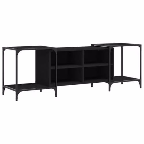 vidaXL Industrial Style TV Cabinet in Black, W/D/H: 153 x 37 x 37 cm – 1