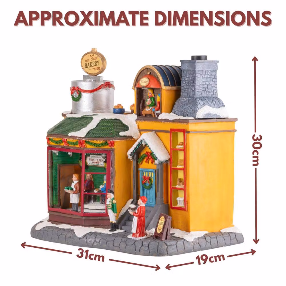 Marco Paul Musical Mrs Claus' Bakery LED Christmas Tabletop Decoration with Oil Diffuser in Multicolour – 2