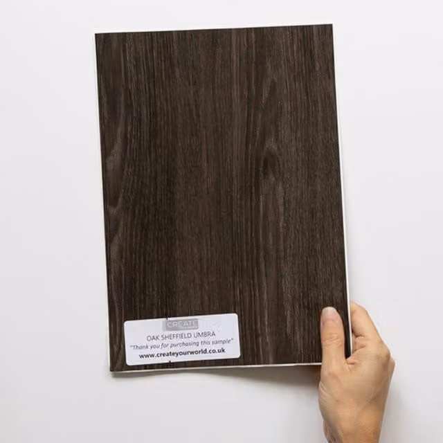 dc fix Sheffield Umbra Self Adhesive Vinyl Film for Kitchen Doors and Worktops, Grey/Brown