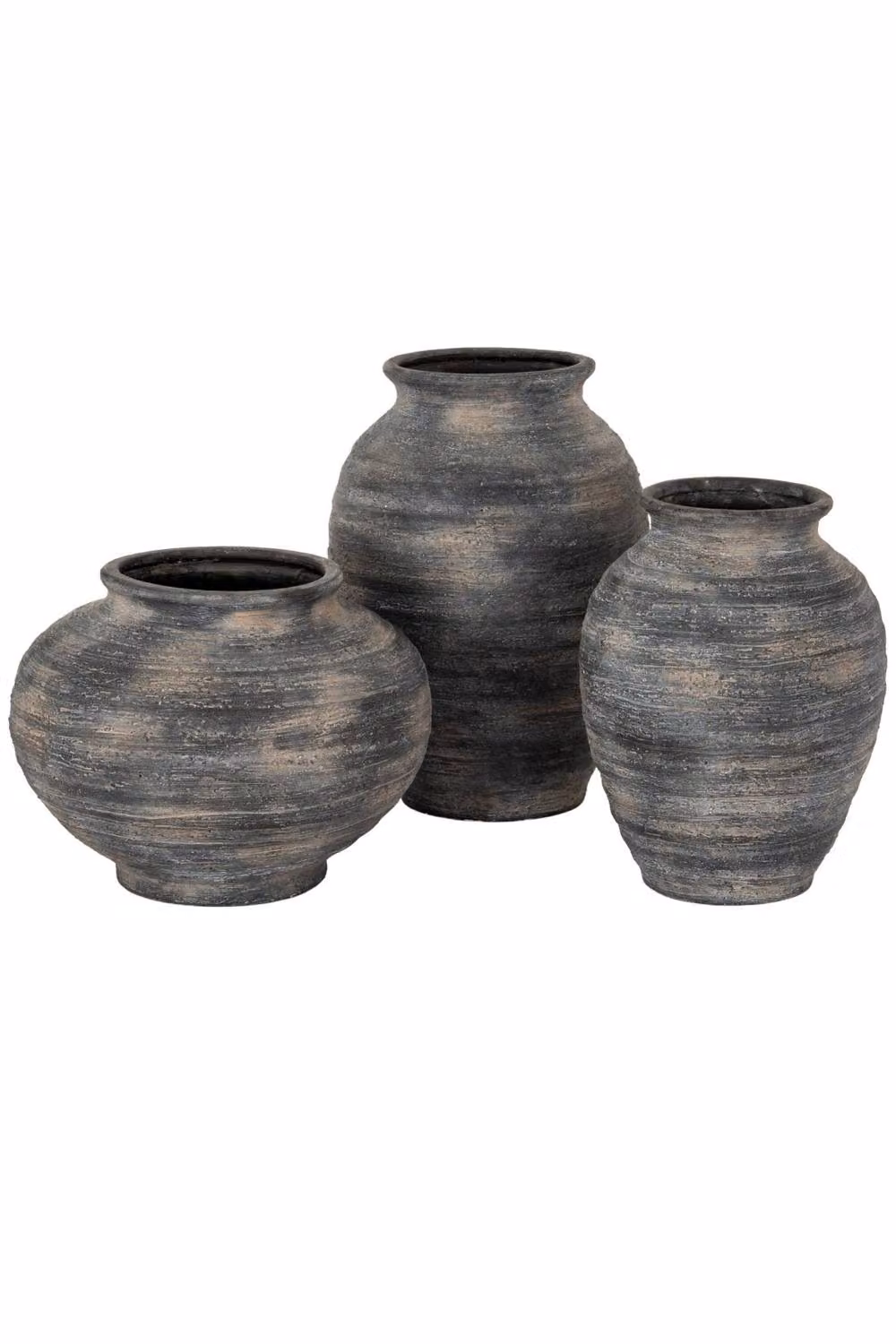 KDMD Marra Medium Olpe Vase, Modern Grey Ceramic Tabletop Decor – 3