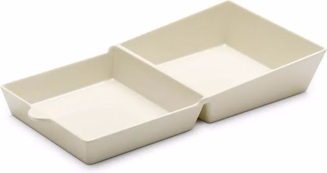 Zeal Fakeaway Divided Melamine Burger Tray in Beige