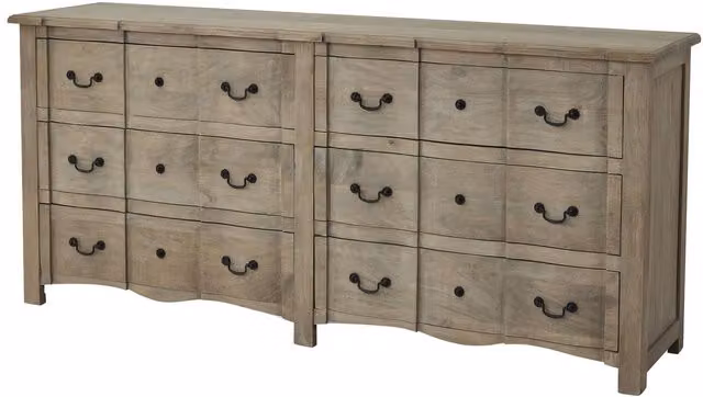 KDMK Copgrove Collection 6 Drawer Chest in Brown and Black
