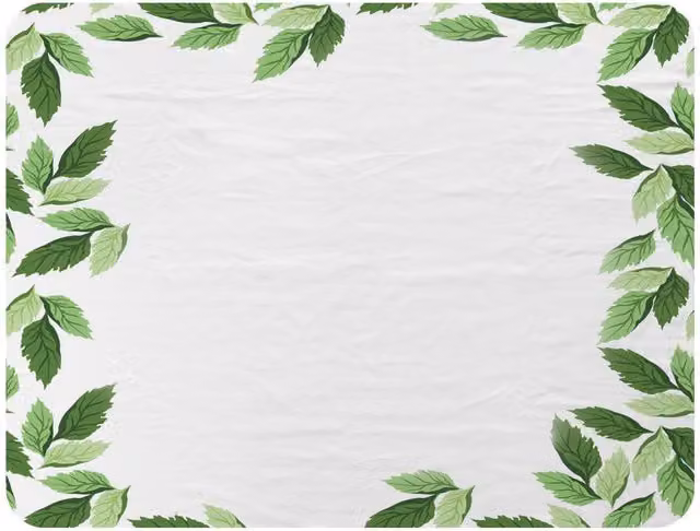 Benjamin Tate Design Floral Fleece Blanket in Green and Sand, W/D/H: 120 x 150 cm – 2