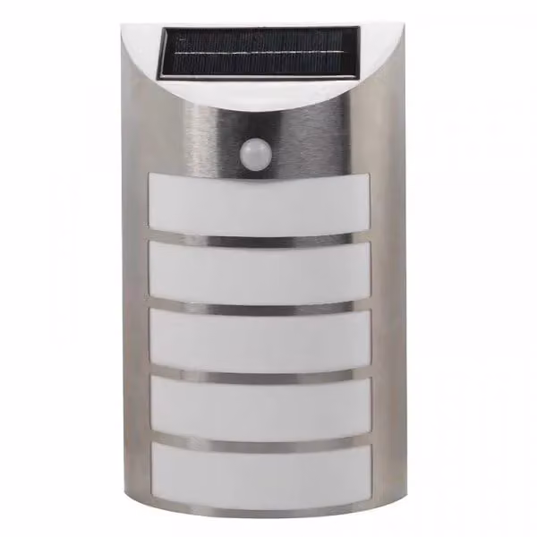 Marco Paul Solar LED Outdoor Security Light with Motion and Dusk Sensors in Silver – 4