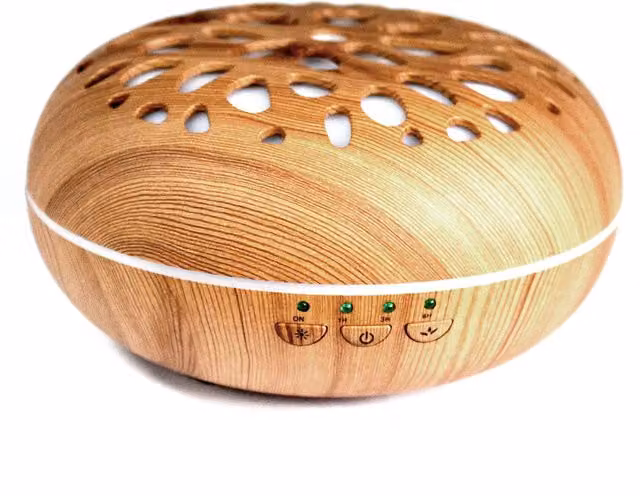 KDMD Oslo Atomiser Pebble Electric Diffuser in Brown with USB, Colour Change and Timer – 1