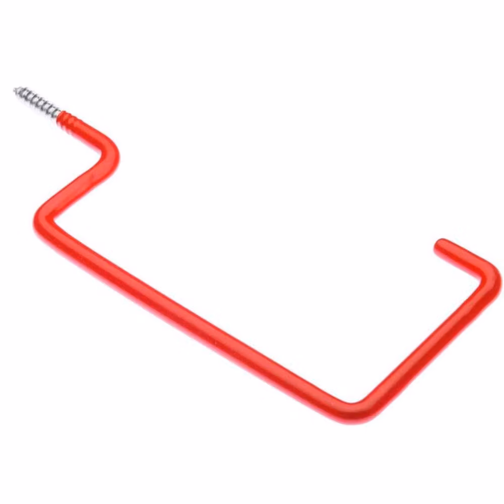 Marco Paul 8 Piece Large Red Garage Wall Hooks, W: 52 cm, H: 1000 cm
