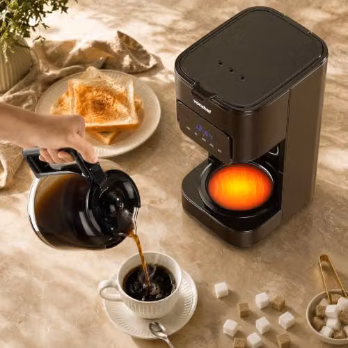 VonShef Retro Digital Filter Coffee Machine, 1.5L, Black – 7