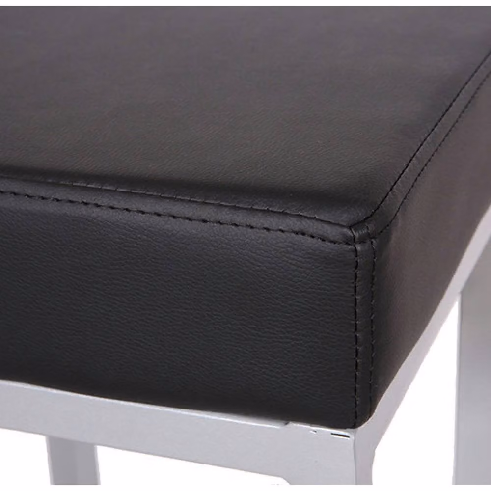 netfurniture Cara Square Padded Steel Stool in Black and Grey – 3