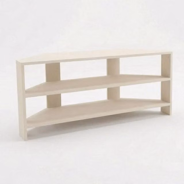 KORVIXA Modern Two Tier Media Stand TV Unit in Beige W/D/H: 100 x 100 x 100 cm – 1