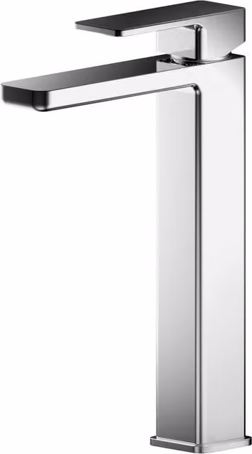 Balterley Square High Rise Mono Basin Mixer Tap, Chrome Silver, H 29.0 cm x W 15.0 cm x D 24.3 cm – 1