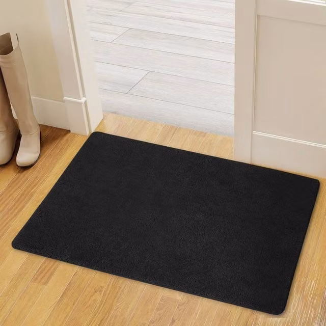 Marlow Non-Slip Washable Indoor Kitchen Runner Rug in Black, W/D/H: 60 x 90 cm – 1
