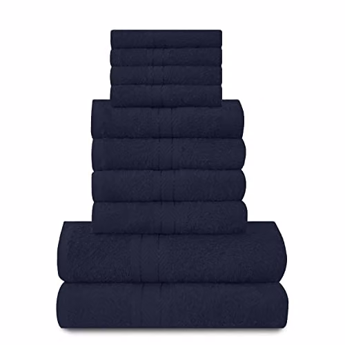 GAVENO CAVAILIA 10 Piece Egyptian Cotton Towel Set in Blue – 1