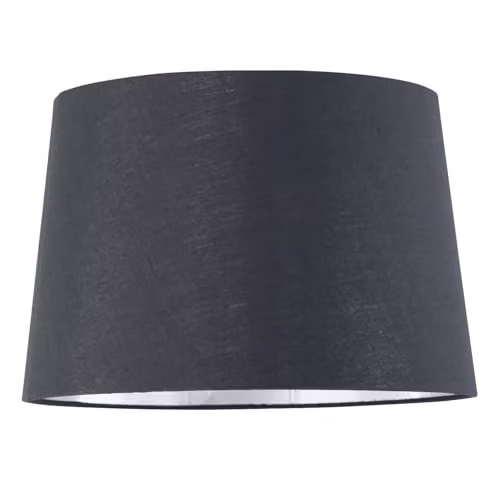First Choice Lighting Set of 2 Chrome Tripod Lamps with Grey and Silver Fabric Shades – 6