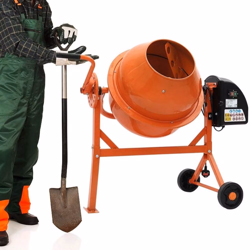 SPETLEK 120L Electric Concrete Mixing Machine in Orange – 4