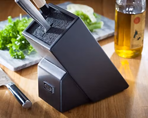 Stellar Black Universal Knife Block with Fibre Rods and Scissors Block featuring a Non-Slip Base – 3