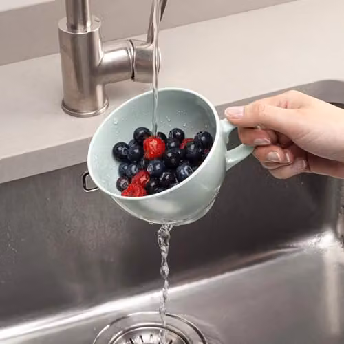 Zeal Melamine Berry Colander with Handles, Green, 10 cm – 2