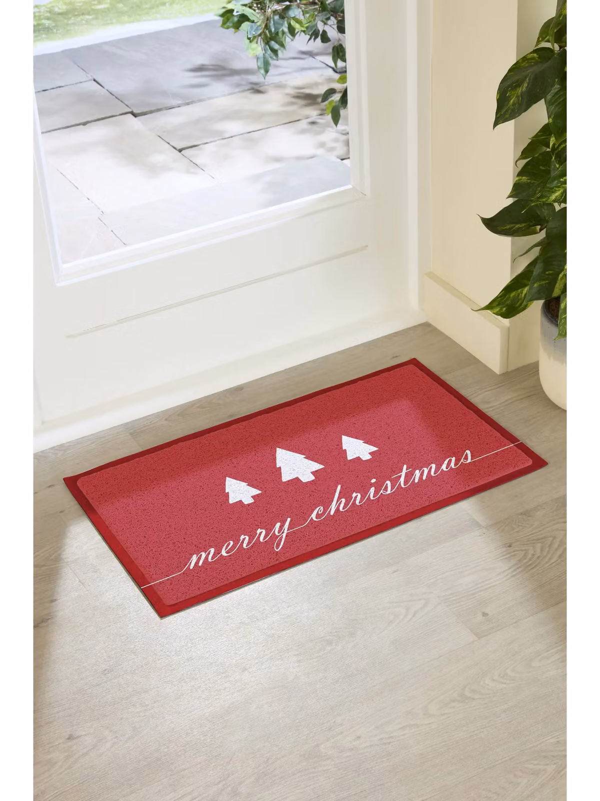 Artsy Mats Merry Christmas Red Doormat, W 40 cm x L 70 cm – 2