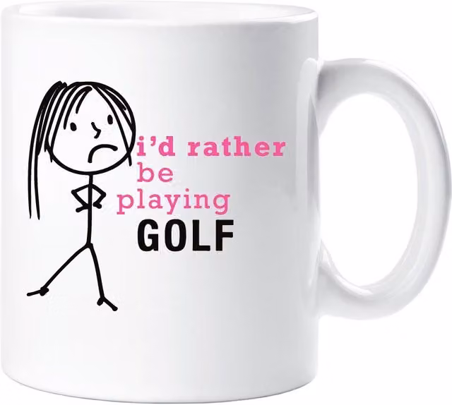 60 Second Makeover Women's I'd Rather Be Playing Golf Ceramic Mug in White