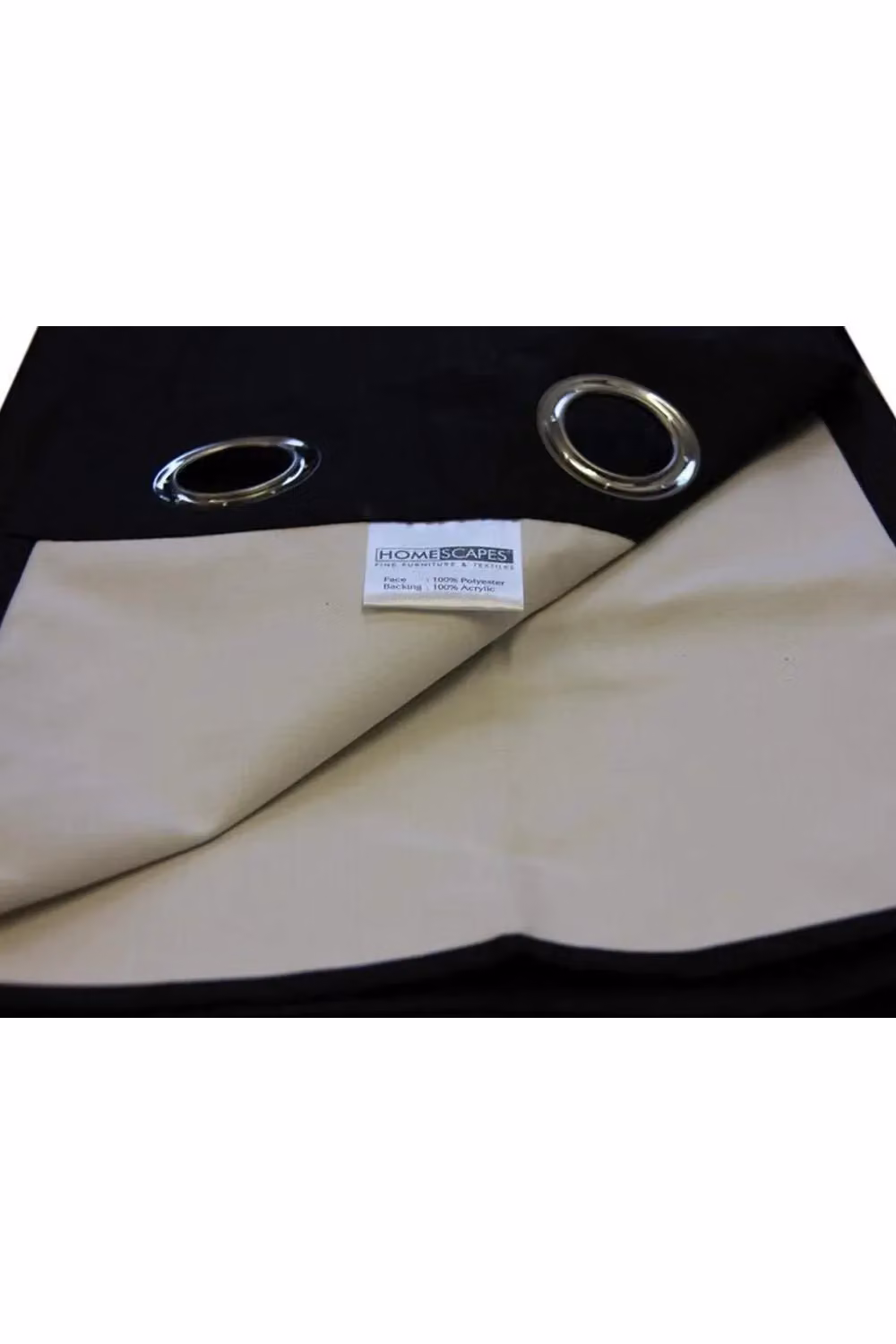 Homescapes Thermal Blackout Eyelet Curtain Pair in Black, Width: 167 cm, Drop: 183 cm – 2