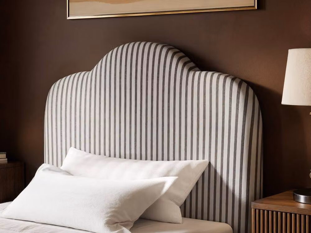 Solace+Co Skylynn Cloud Upholstered Ottoman Bed, Brown, Beige and White, W/D/H: 90 x 200 x 111 x 110 cm – 3