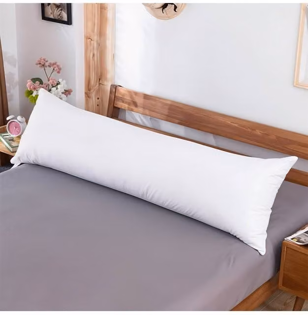 Living and Home White Full Length Rectangular Sleeping Body Pillow Bolster Insert for Adults