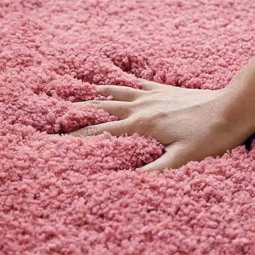 Allure Bath Fashions Luxury Microfibre Pedestal Toilet Mat, Non-Slip, Pink, W/D: 50 x 50 cm – 3