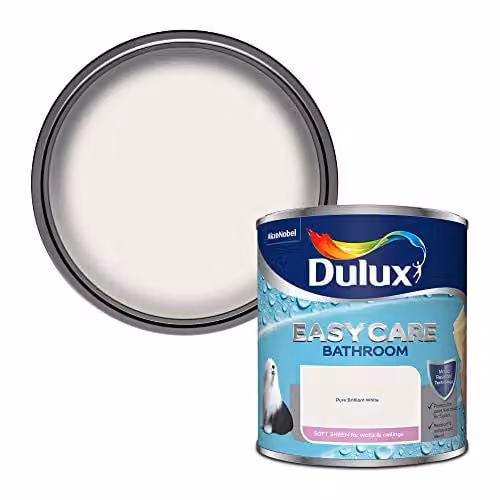 Dulux Easycare Mould Resistant Bathroom Paint, White, Satin Gloss, 1 l