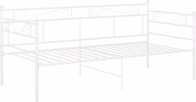 Berkfield Home White Metal Sofa Bed Frame W/D/H: 90 x 200 cm