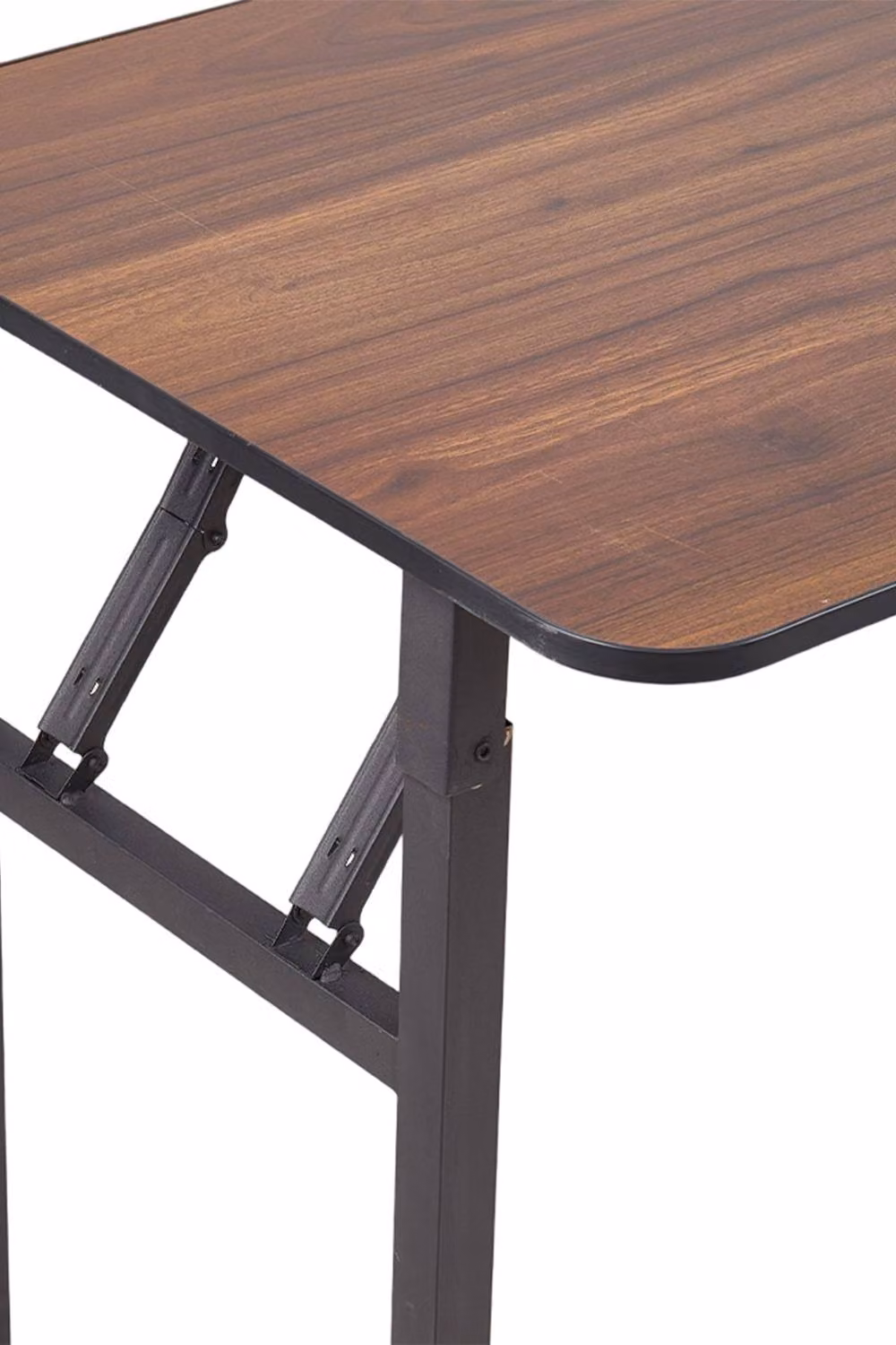 Living and Home Walnut Folding Table in Brown with Double Spring Mechanism – 3