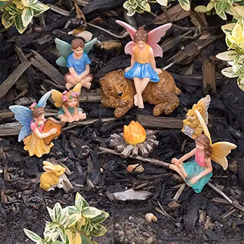 Globrite Set of 9 Multicolour Mini Fairy Garden Ornaments and Miniature Figurines – 2