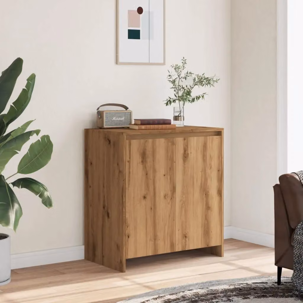 Berkfield Home Artisan Oak Sideboard in Brown, W/D/H: 70 x 41 x 75 cm – 2