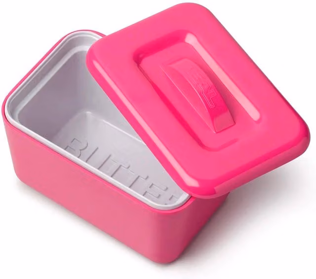 Zeal Melamine Insulated Butter Dish with Lid in Pink