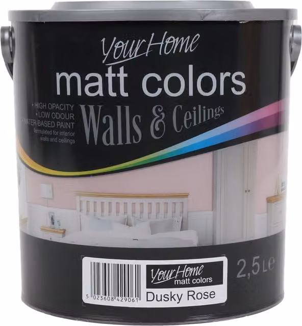 Your Home Matt Emulsion Paint in Dusky Rose, 2.5 l