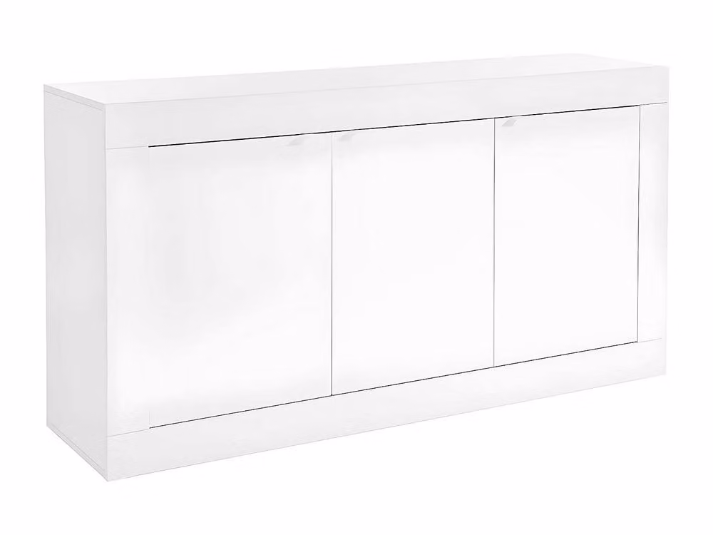 Vente-unique COMETE 3-Door White Lacquered Buffet Sideboard – 2