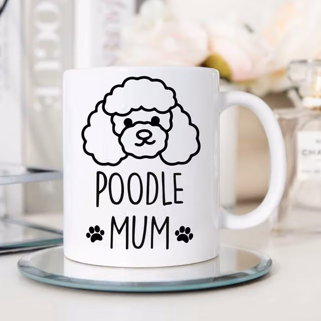 60 Second Makeover Limited Poodle Mum Ceramic Mug in White