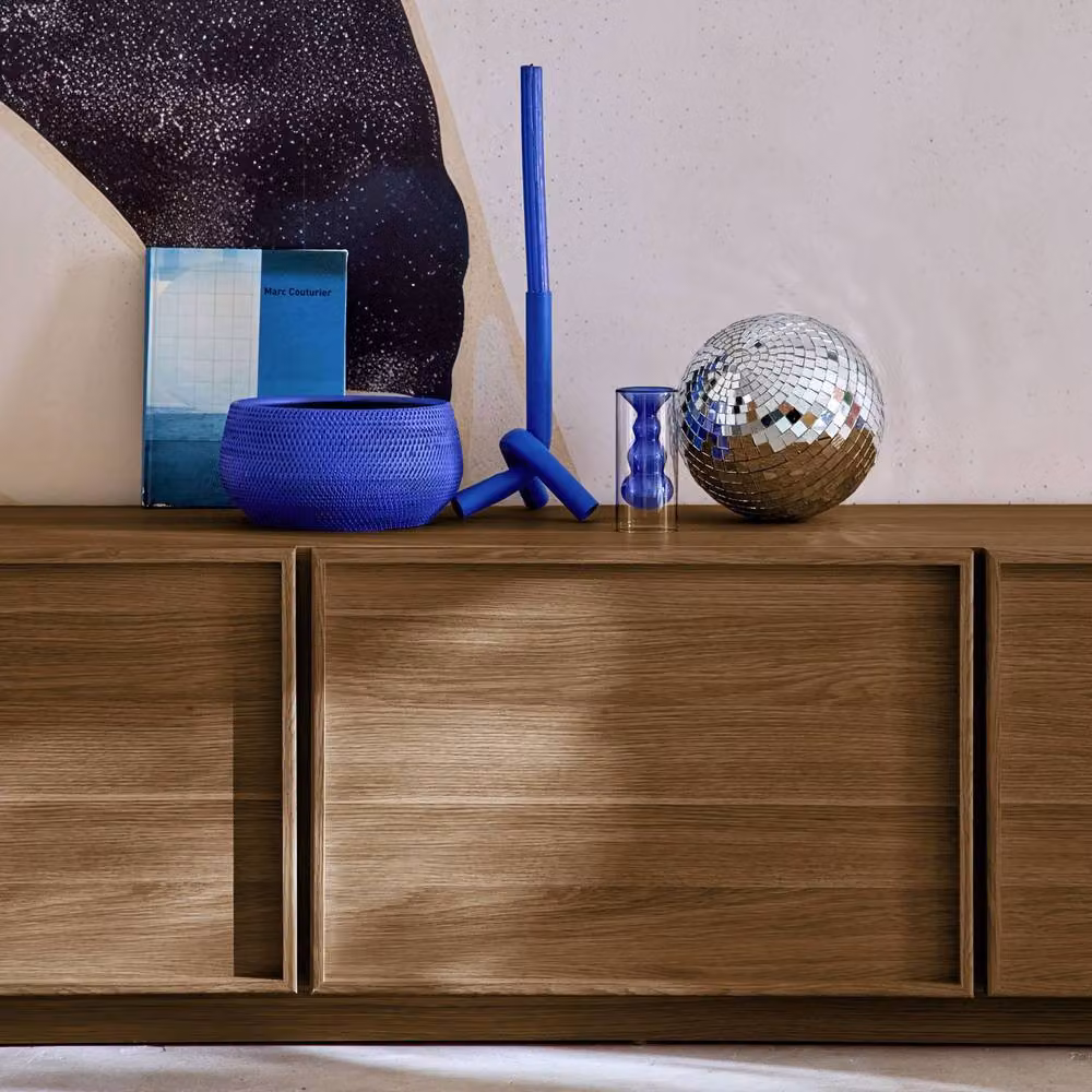 sweeek Modern Wood TV Stand with 3 Doors in Dark Brown, W/D/H: 180 x 45 x 43 cm – 4