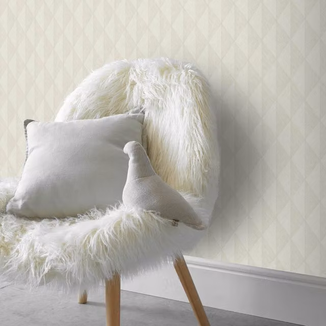 Erismann Abstract Geometric Modern Pre-pasted Vinyl Wallpaper Roll in Beige
