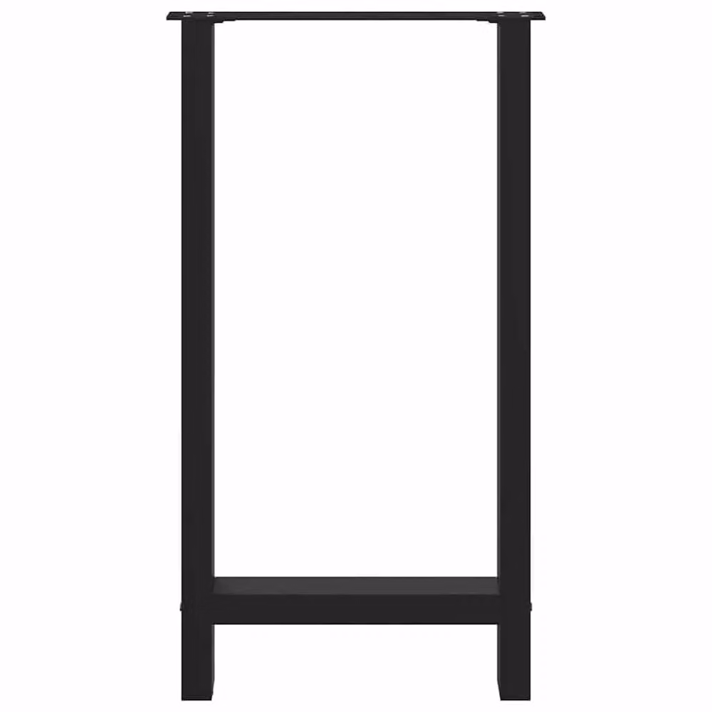 Berkfield Home Modern Coffee Table Legs in Matt Black Steel, 2 pieces, H: 50 x 90-91 cm – 4