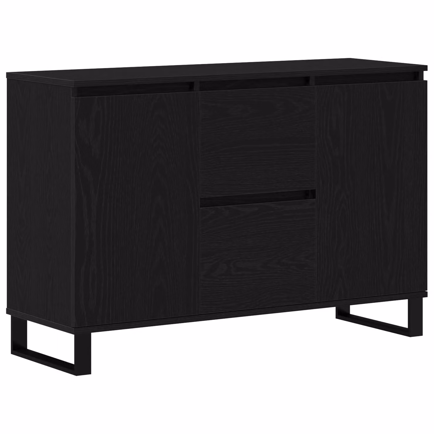 Berkfield Home Black Oak Sideboard, W/D/H: 104 x 35 x 70 cm – 2